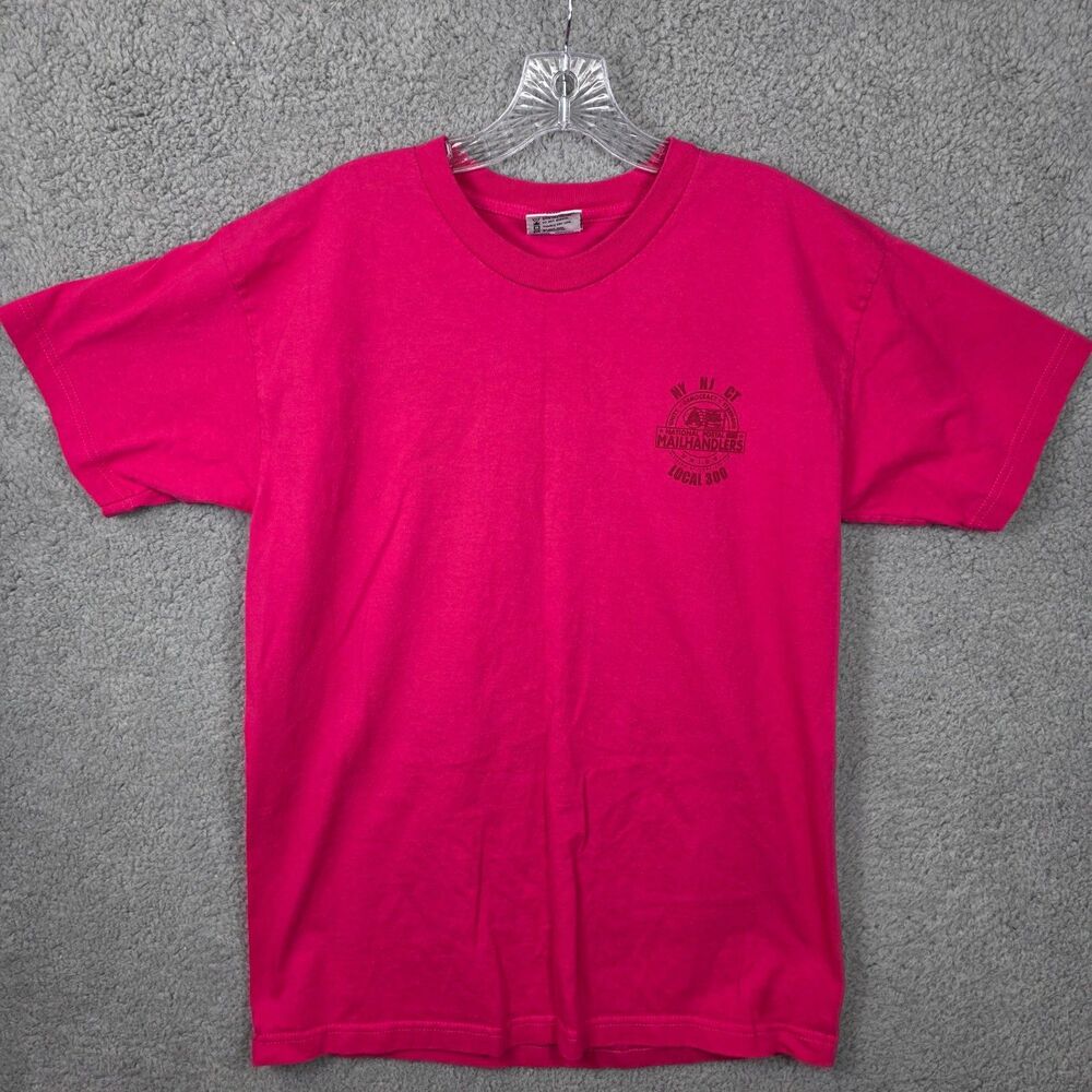 National Postal Mailhandlers Union Save Our Mail NY NJ CT Pink TShirt Size Large